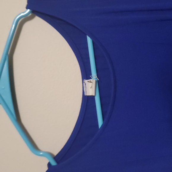 MTS Royal Blue long top with shoulder cut outs - Picture 7 of 7